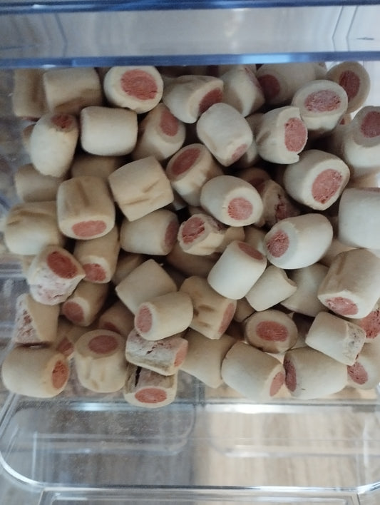 Biscuits fourres saumon par 100 g