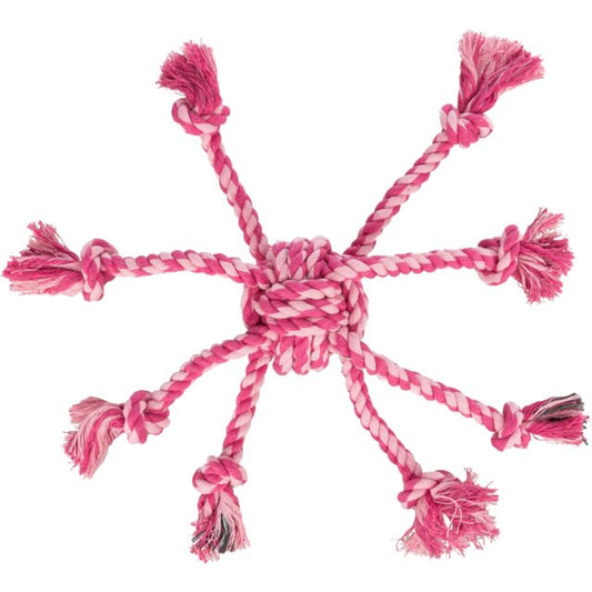 Jouet en corde avec balle tressée